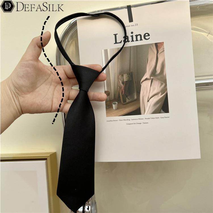 2024新款儿童领带可收缩英伦男童女童纯色搭配衬衫小领带领结