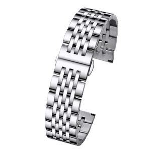 炫烁适配飞亚达手表带钢带四叶草摄影师印系列男女士款蝴蝶扣表链