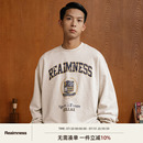 复古宽松上衣vintage运动套头圆领卫衣男reaimness RR23AW印花美式