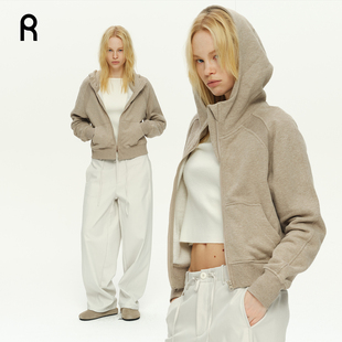 ReAimNess* 「伸展系列」短款连帽卫衣日常休闲女卫衣外套