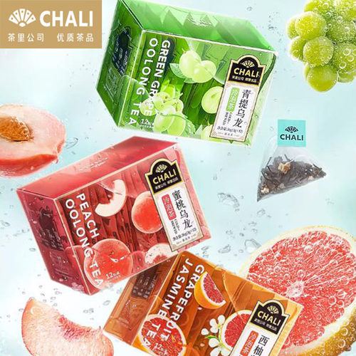 chali蜜桃乌龙百香果柠檬冷泡茶