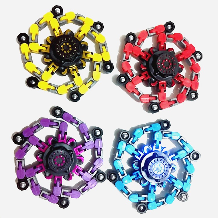 可变形陀螺 链条式百变造型指尖玩具 机械儿童智力陀螺批发流沙