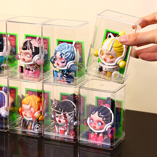 单个盲盒透明手办展示盒