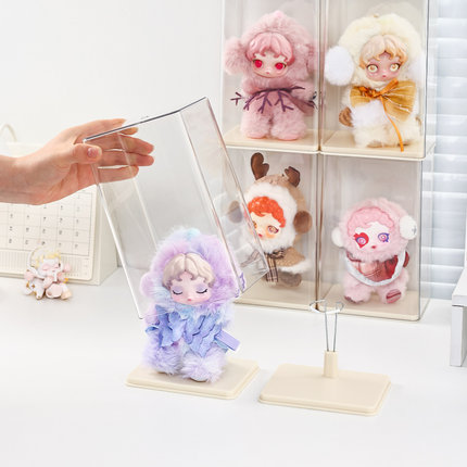 光织园展示盒sp冬日乐章搪胶娃娃labubu挂件收纳盒盲盒收纳展示架