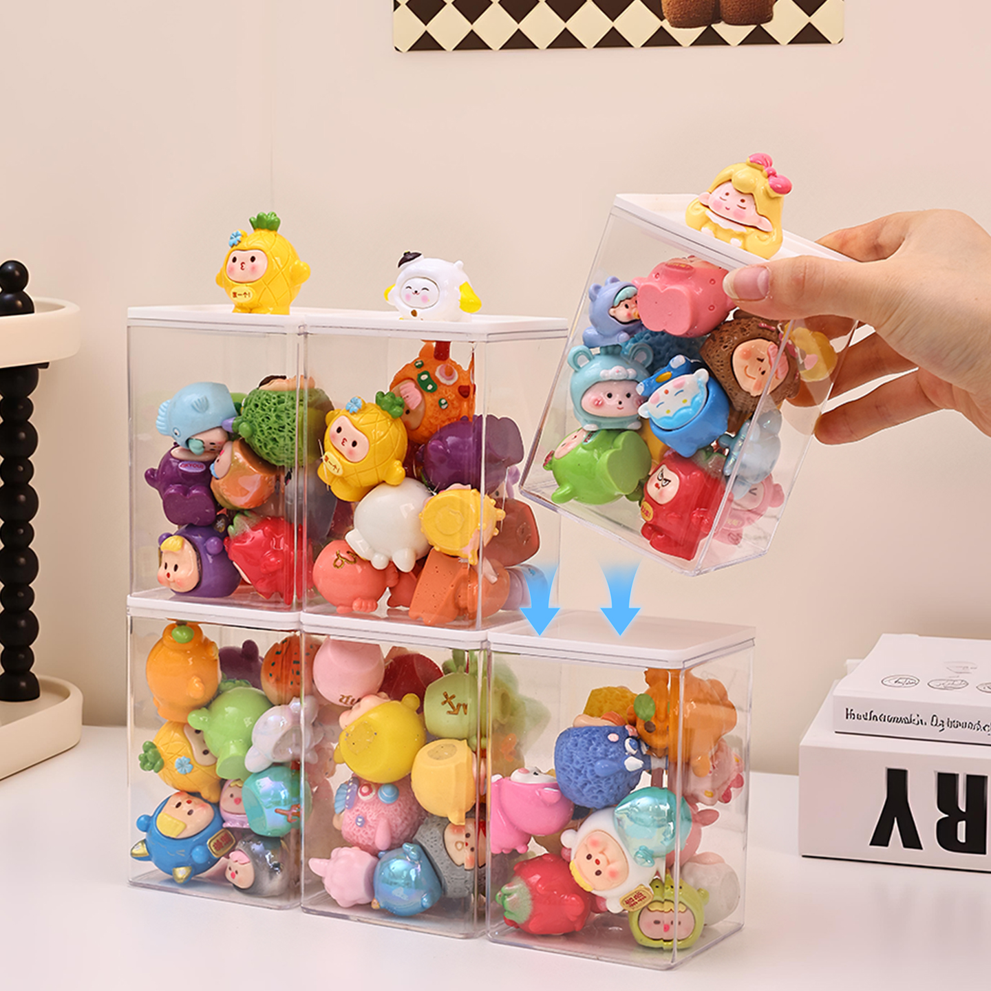 萌粒展示盒盲盒展示架收纳