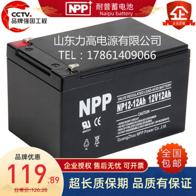 NPP12V12AH计算机UPS电源 NP12-12Ah太阳能铅酸蓄电池