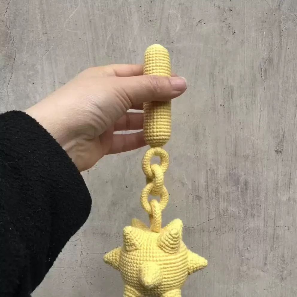 流星锤钩织成品成品流星锤钩织毛线手工制作多巴胺色系手持创意玩