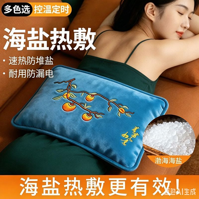 眼睛手术后护目镜盐袋热敷包电加热粗盐海盐袋子艾灸艾草肩腰带部