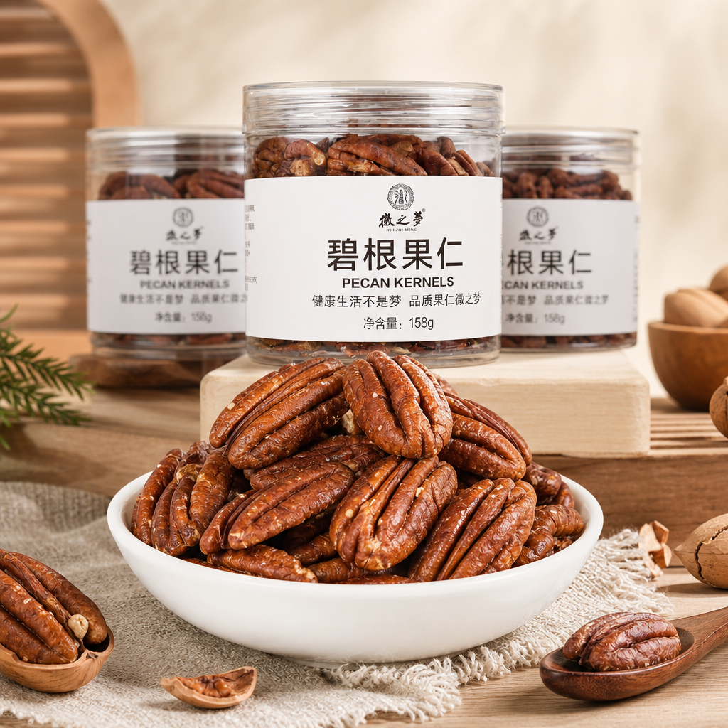 徽之梦碧根果仁158g山核桃仁罐装原味长寿果仁坚果炒货小零食品