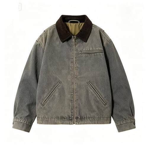 新款复古牛仔夹克工装开春外套棒球服2026新款男款宽松休闲上衣