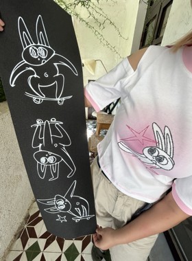 POPOUT*GRIPTAPE不能不吃辣联名滑板原创砂纸