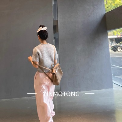 韩国直送复古软牛皮高级感kelly铂金凯莉双肩包大容量中古托特包