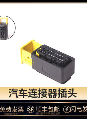 1-1564337-1 16孔 新能源防水汽车连接器接插件 公母对接插头塑壳