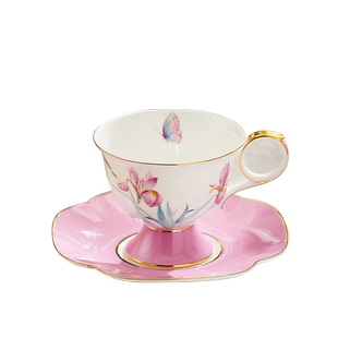 迈卡伦 骨瓷喝水杯英式红茶杯碟下午茶咖啡杯高档轻奢对杯马克杯