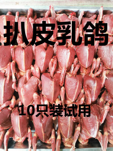 扒皮乳鸽剥去皮原粮鸽子烧烤专用