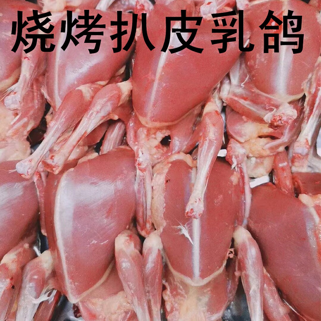 扒皮乳鸽子王6-7两/只20只装顺丰包邮碳烧烤单独真空包装原粮喂养