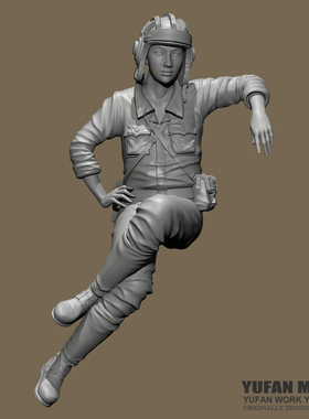 1/35YUFAN原创对越中国兵人树脂白模坦克兵《雨林集结》YFWW-2208