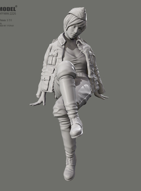 YUFAN MODEL1/35 1号坦克故事女兵4号 树脂白模YFWW-2225