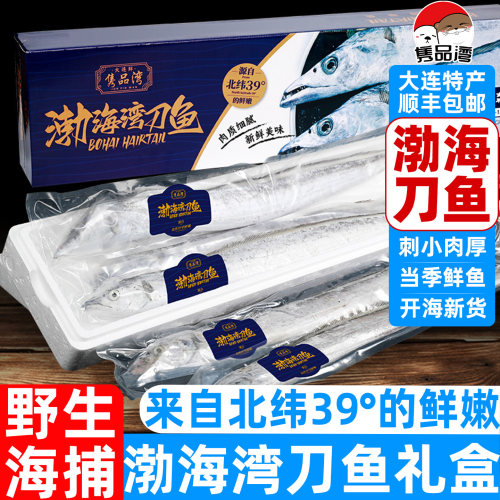 隽品湾大连渤海湾刀鱼礼盒