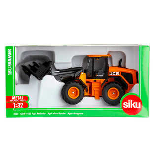 Siku1/32 JCB工程装卸铲车合金车模手推滑行金属仿真汽车模型玩具