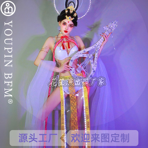 古典敦煌飞天琵琶异域舞蹈表演服