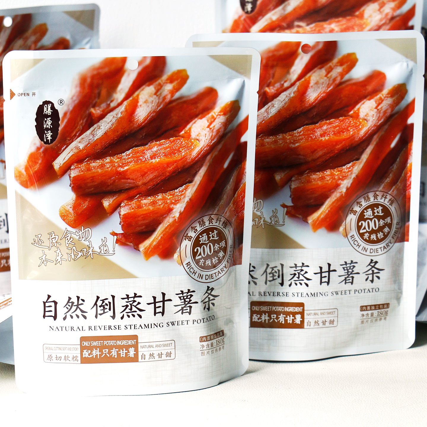 膳源泽自然倒蒸甘薯条180g原切软糯红薯干地瓜条解馋追剧红薯干