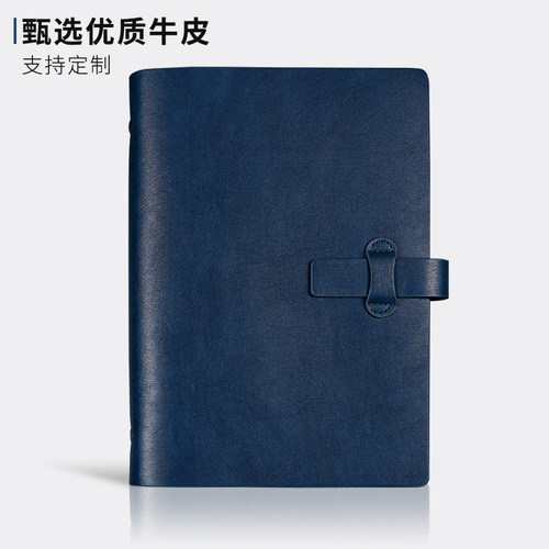 真皮活页笔记本子可拆卸定制logo