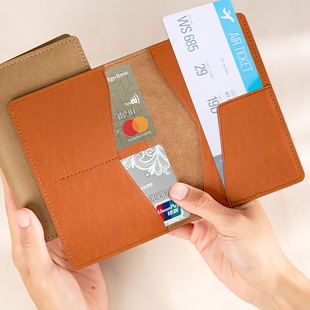 真皮护照夹创意护照保护套防盗刷高档护照包多功能牛皮证件收纳包