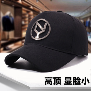 春秋帽子男韩版百搭鸭舌帽高顶显脸小深顶棒球帽黑色户外防晒帽潮