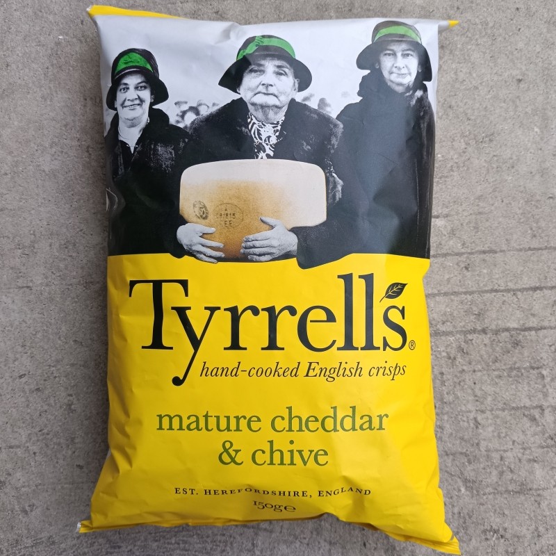 英国进口Tyrrells泰瑞香葱芝士味手工薯片休闲零食150g