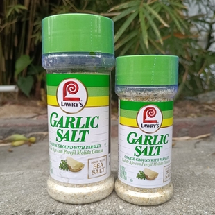 现货冲量美国劳瑞蒜盐粉添加欧芹调味料Lawry's garlic salt 311g