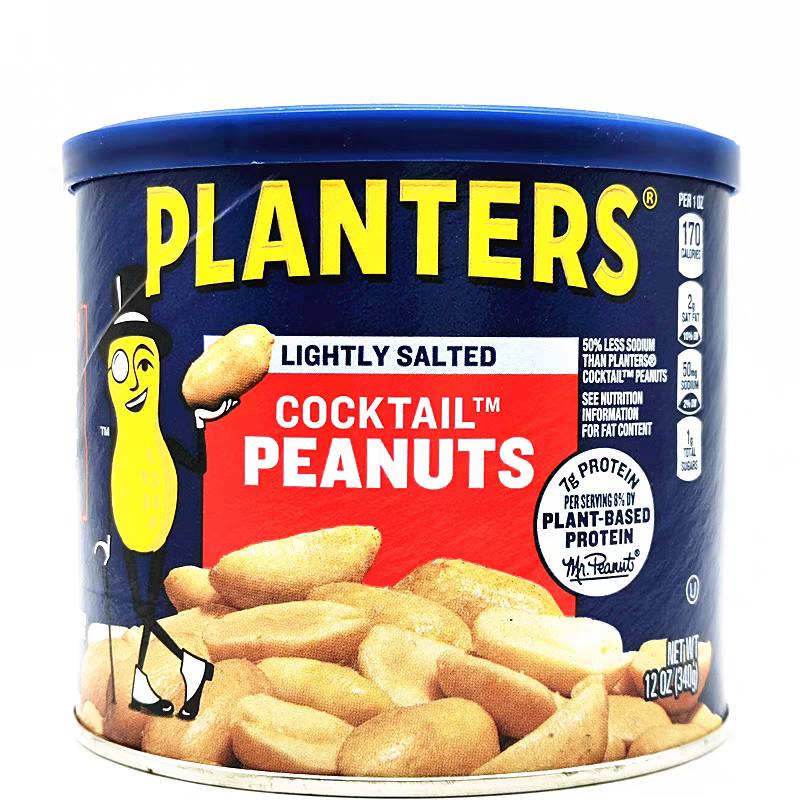 Planters peanuts nuts小吃混合什锦果仁腰果鸡尾花生 绅士牌