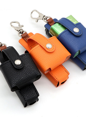 适用Ploom Aura荔枝纹收纳包便携挂钩配件壳新款ploom aura保护套