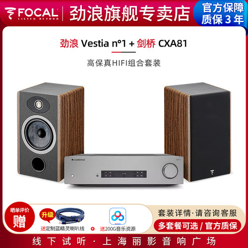 劲浪Focal书架式HiFi音箱套装