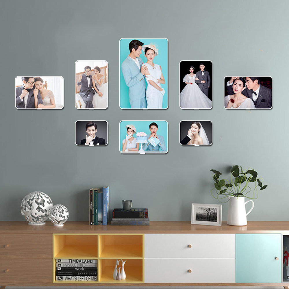 简约创意相册墙组合挂饰画框8幅客厅卧室免打孔美好瞬间照片墙