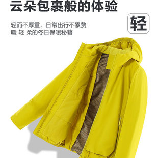 户外风蓬松柔软轻薄保暖棉衣男连帽拉链冬季 日常出行轻便棉服
