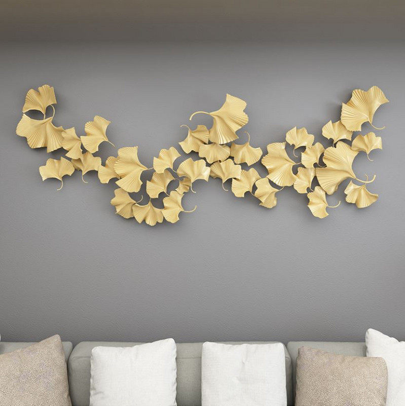 Metal European style three-dimensional Geometry bedroom metope Ginkgo biloba Iron art Wall hanging Room Pendant Simplicity ornament new patternin the Home accessories , Mural  category - from Buy2taobao.com to provide professional Taobao agent buy service