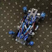 MK3鱼车公开组下场车 深蓝限定底盘 田宫四驱车改装 MS底盘内避震