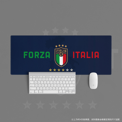 鼠标垫超大办公键盘垫桌足球迷用品生日意大利国家队forza italia