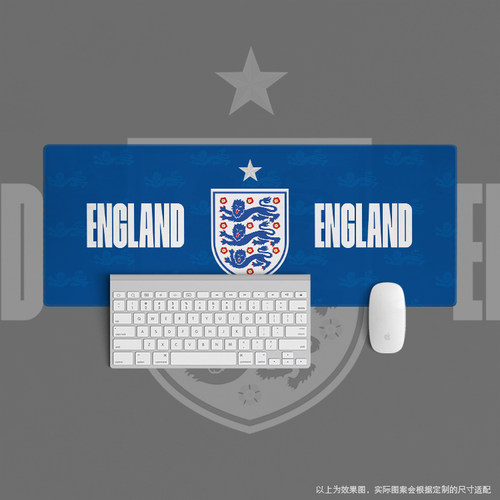鼠标垫超大办公键盘球迷用品england英格兰国家队世界杯欧洲队徽