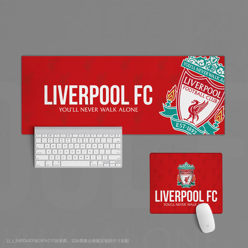 01鼠标垫超大办公键盘垫桌垫足球迷用品学生日礼物英超利物浦ynwa