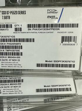 Intel英特尔 D7-P5520 7.68T U.2接口(请询价)