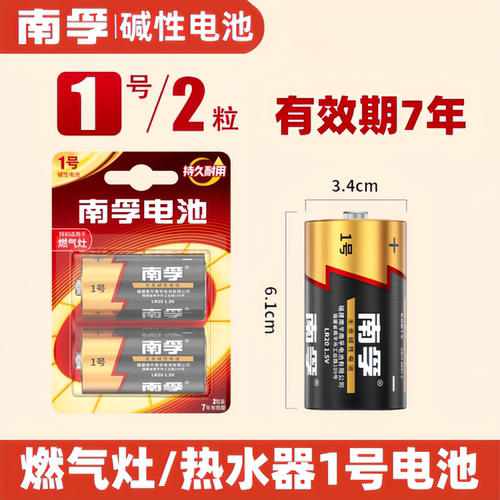 南孚碱性1号D型燃气灶煤气灶电池
