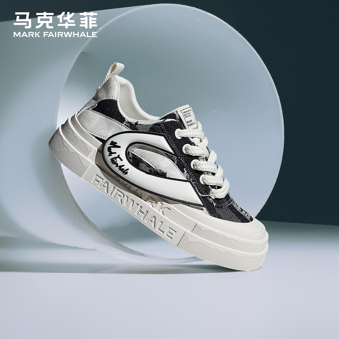 马克华菲潮流男鞋2025年冬季新款时尚百搭户外休闲鞋厚底舒适板鞋