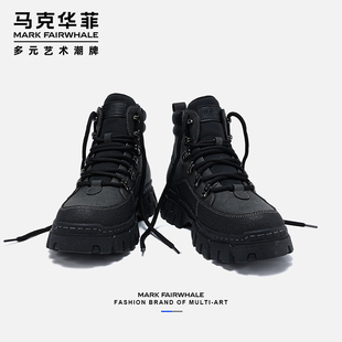 棉鞋 马克华菲马丁靴飞行员雪地鞋 男靴子男士 夏季 雪地靴 男透气男鞋