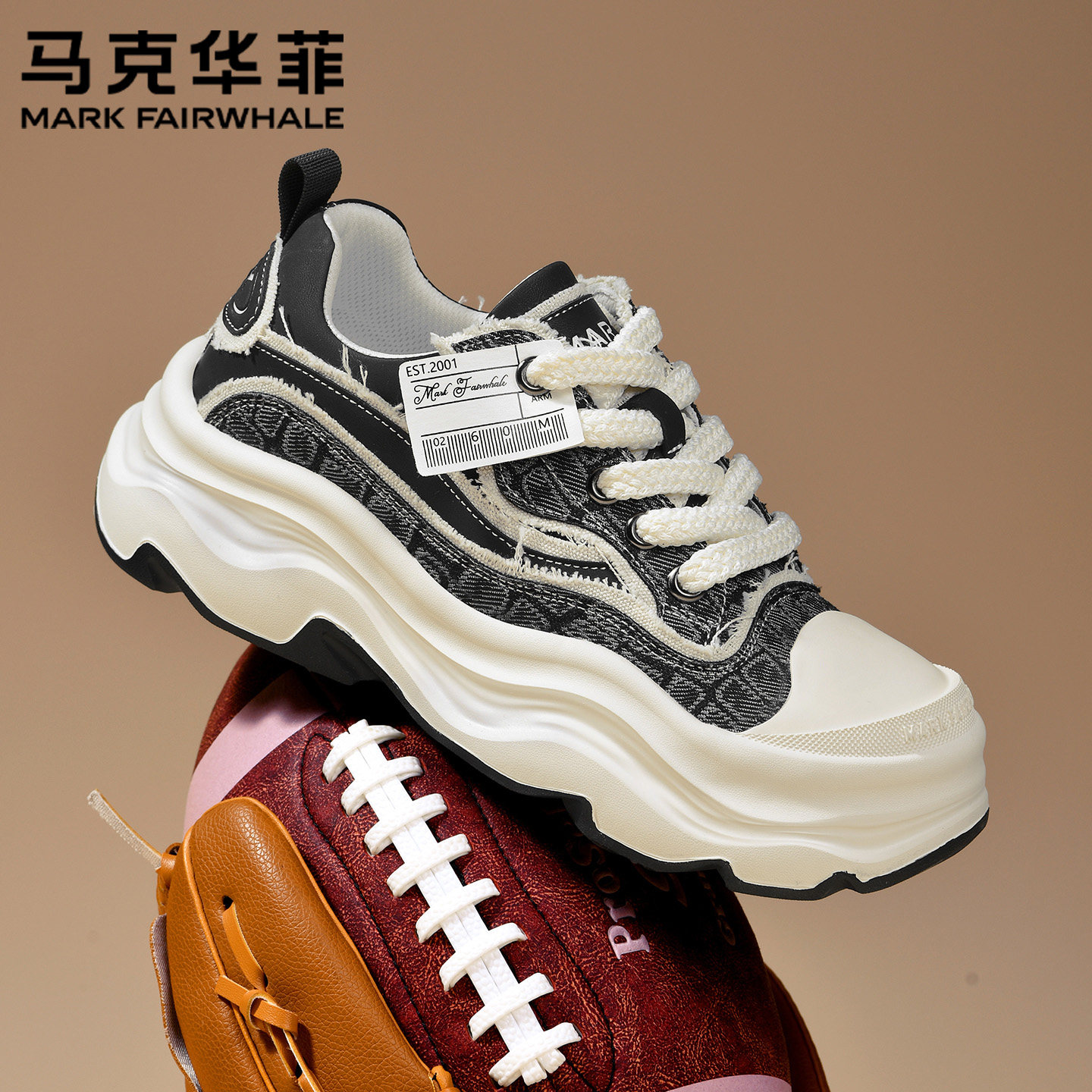 马克华菲时尚男鞋2025年夏季新款舒适软底休闲鞋经典百搭简约板鞋