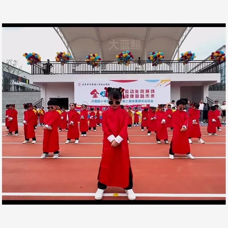 说书人六一演出服舞蹈服装相声大褂快板扇子舞男女童幼儿园表演服