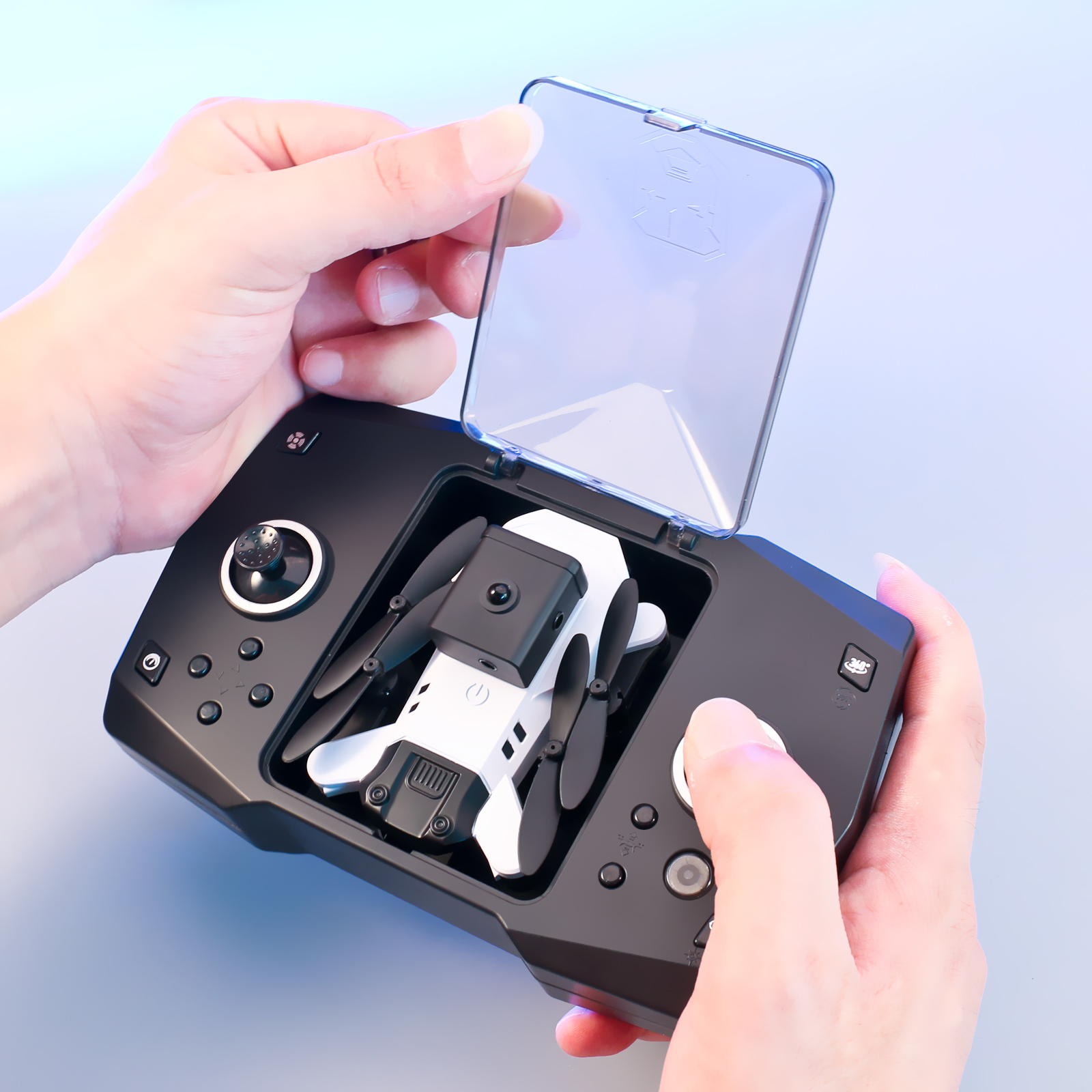 小型口袋一体迷你遥控直升飞机无人机小学生你飞行器充电4K航拍器