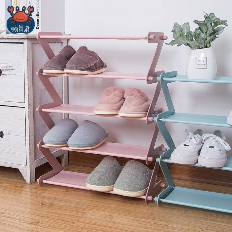 简易网红宿舍可携式鞋架省空间门口小经济型抖音家用室内好看彩色