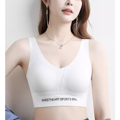 无痕运动内衣女防震防下垂小胸聚拢加厚显大背心式美背文胸跑步夏